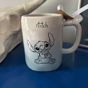 Rae Dunn Disney Lilo & Stitch Stitch Ombre Gradient Blue and White Mug